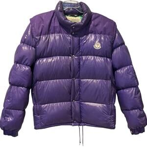 Vintage Purple Moncler Grenoble Puffer Down Jacket Size 2 Detachable Sleeves